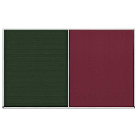 United Visual Products Double Door Radius Corkboard, 42"x32", Hea, UV70125RC-SATIN-COBACC UV70125RC-SATIN-COBACC